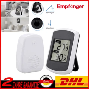 Funk Wetterstation mit Außensensor Digitale Thermometer Innen Außen Thermometer - Bild 1 von 20