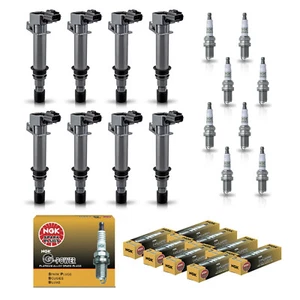 8 bobinas de encendido y 8 bujías NGK Platinum para Dodge Dakota 2005-2007 4,7 L - Imagen 1 de 12