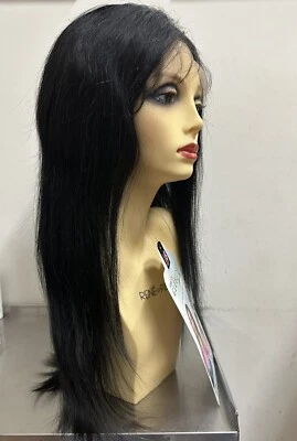 "PELUCA AVIANA 22"" de BOBBI BOSS NatrL Negra CABELLO HUMANO 13"" Encaje Frontal 14"" Top Sin Pegamento" Foto 1 de 4