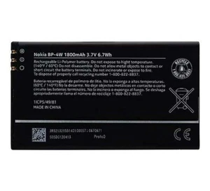 New OEM Original Genuine Nokia BP-4W 1800mAh Battery for Lumia 810 822 845 - Picture 1 of 1