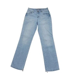 Y2K JUSTICE Jeans Girls Sz 14 Light Blue Straight Natural Soft Denim Distressed - Picture 1 of 16