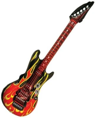 Inflatable Blow up Guitar 103 & 106cm Flame Design Party Decorations Fun Kids Foto 1 de 3