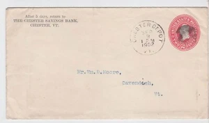 TurtlesTradingPost- Chester Depot, VT 1902- DPO Hand Cancel- Bank Corner Card - Picture 1 of 3
