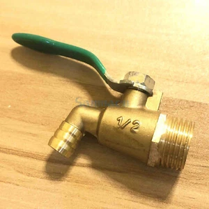 1/2" BSP Stecker Warmwasserhahn Messinggriff Wasserhahn für Teeofen - Bild 1 von 3