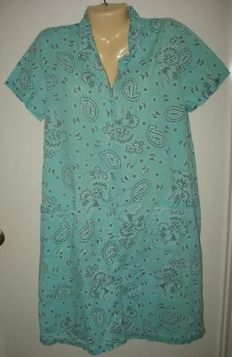 ROSA K - PEQUEÑO - MANGA CORTA - BROCHE DELANTERO 2 BOLSILLOS - VESTIDO DE CASA / PLUMERO Foto 1 de 4