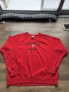 Nike Cincinnati Bearcats Pullover Sweatshirt Men’s Large Center Check Swoosh EUC - Picture 1 of 6