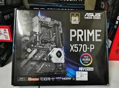 New ASUS PRIME X570-P (Dual M.2 PCIe 4.0) AMD AM4 ATX Motherboard - Image 1 of 4