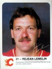 1985-86 Calgary Flames Red Rooster #12 Rejean Lemelin