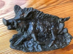Vintage metal ashtray wild boar USSR. - Picture 1 of 12