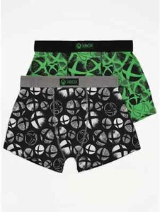 Mens Xbox Hipsters Boxers Shorts Trucks 2 Pairs Green Black Size S-2XL - Picture 1 of 3