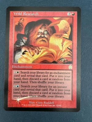MTG FOIL APOCALYPSE WILD RESEARCH NM MAGIC THE GATHERING RARE ENCHANTMENT RED - Image 1 of 4