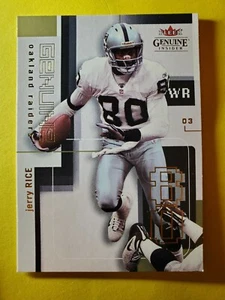 HOF JERRY RICE #97 OAKLAND RAIDERS - MISSISSIPPI VALLEY - 2003 FLEER GENUINE NFL - Picture 1 of 3