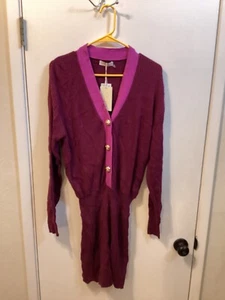 Mujer NUEVO CON ETIQUETAS "Ramy Brook" magenta/rosa caliente suéter vestido. Talla XS Reg. $395 - Imagen 1 de 2