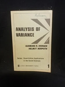 Serie: Quantitative Apps in den Sozialwissenschaften #1, 1976 Varianzanalyse - Bild 1 von 7
