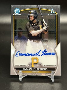 2023 Bowman Chrome Baseball 1st Bowman Auto Emmanuel Terrero PW1