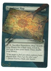 Expedition Map Altered Full Art MTG Magic Commander EDH Pimp Birthday Gift - Picture 1 of 1
