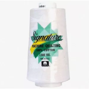 QuiltCraft Pure White Cotton Thread - Signature Collection, - Picture 1 of 3