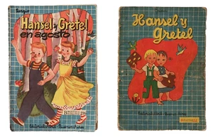 Lot 2 Vintage 1950s Argentina Mini Children's Books in Spanish Hansel & Gretel - Picture 1 of 20