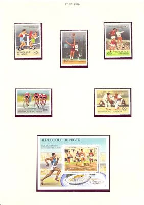 REP DU NIGER 1976 OLYMPICS -5 STAMPS + 6 x BLOCK** VF  — 第 1/2 张图片
