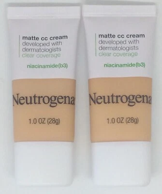 Set of 2 Neutrogena Matte CC Creams - Clear Coverage - Porcelain 2.0 - FS! - Image 1 of 4