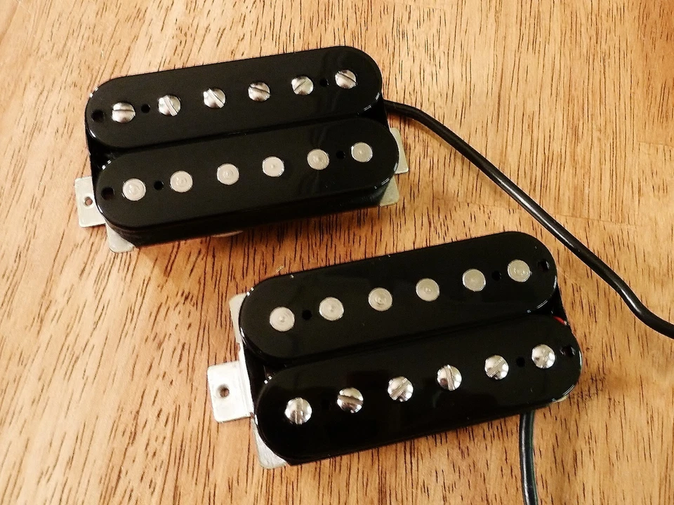 THE 70'S SATURDAY SPECIAL ALNICO 4 HUMBUCKER SET BLACK  FOUR CONDUCTOR WIRE - Image 1 of 3