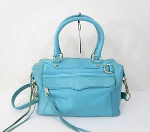 Rebecca Minkoff Aqua Mint Sea Green Mab Mini Hand Bag Purse Shoulder Bag $495 - Picture 1 of 12