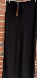 Carole Little Blk Maxirock Gr. M Kordelzug/elastischer Bund, 41" lang bescheiden Neu mit Etikett - Bild 1 von 5