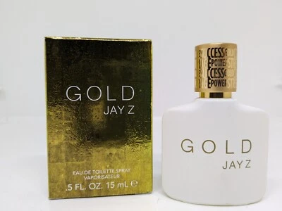 Jay-Z Gold Eau de Toilette 0,5 oz~15 ml spray forte perfume descontinuado para homens - Imagem 1 de 4