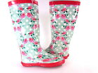 REDFOOT WALK IN THE PARK FESTIVAL WOMEN'S RAIN WELLY BOOTS, FLORAL, SIZE 7, NEW