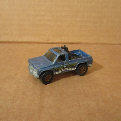 Винтажный отдельный автомобиль Hot Wheels 1982 Chevy 4x4 квадратный кузов синий пикап Eagle - Изображение 1 из 4