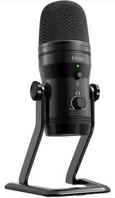 FIFINE USB Studio Recording Microphone Computer Podcast Mic for PC, PS4 - Image 1 of 3