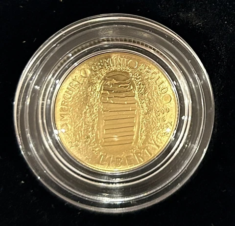 2019 W Apollo 11 50th Anniversary UNCIRCULATED $5 GOLD OGP BOX COA LOW MINTAGE! Cover