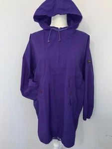 Vintage Women's Ralph Lauren Polo Windbreaker Purple Nylon Hooded Pullover M - Picture 1 of 11