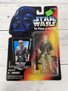 Star Wars POTF Han Solo In Hoth Gear Modellino Red Card 1995 Kenner NUOVO - Foto 1 di 4