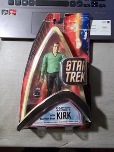 2003 ART ASYLUM STAR TREK 7" CAPITANO JAMES T KIRK FIGURA ONDA 1 IN CONFEZIONE GREZZA - Foto 1 di 11
