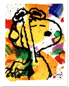 Tom Everhart "Salute" LE 25x33 Fine Art Lithogram w/ Plate Signature - Snoopy - Picture 1 of 1