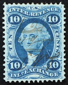 U.S. Used Stamp Scott #R36c 10c Inland Exchange. Superb. Blazing Color. A Gem! - Picture 1 of 2