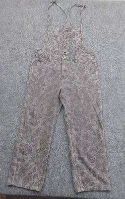 Mono caballete para mujer grande gris cachemir estampado integral baberos denim relajado Foto 1 de 4