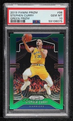 Panini Prizm Green Prizm Stephen Curry #98 2019-20 PSA 10 GEM MT Foto 1 de 2