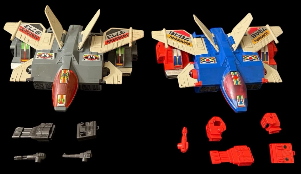 1985 Tonka GoBots Power Suits Warrior GRUNGY & COURAGEOUS Action Figure Lot! - Image 1 of 4