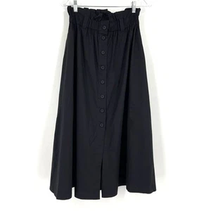 Everlane The Easy Button Front Skirt Black Size XS NWT - Picture 1 of 7