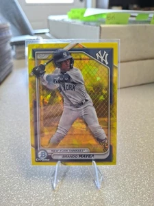 2024 Bowman Sapphire Edition #BCP-84 Brando Mayea Yellow Refractor #70/75 - Picture 1 of 2