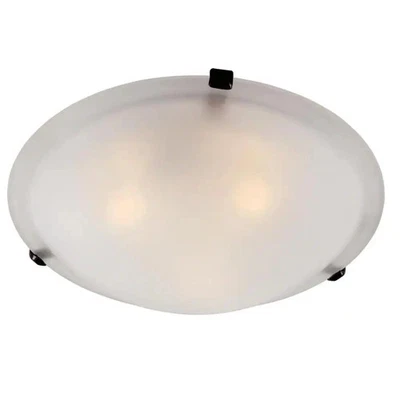 Bel Air Lighting 15 in. 3-Light Oil Rubbed Bronze Flush Mount Ceiling Light -C5 - Image 1 of 4