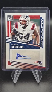2025 Panini Donruss Football Signature Marks Layden Robinson Auto Patriots  - Picture 1 of 2