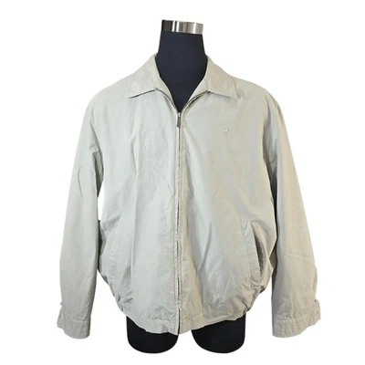 Tasso Elba Golf Mens XL Beige Jacket Full Zip Golfing Lightweight Coat - Image 1 of 4