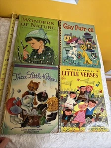 A Big Golden Book Lot Of 4: 4 Little Kittens, Little Verses,Gay Purr-ee, Wonders - Imagen 1 de 20