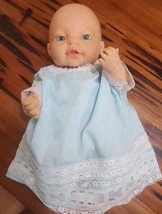 Vtg 1991 Tyco Baby Feels So Real Doll Weighted Soft Spot Blue Eyes Realistic  - Picture 1 of 12