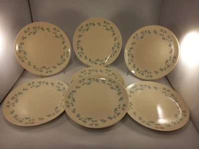 Royal Doulton April Showers D6435 Bread Salad Plate 8" Set of 7 Exc Cond - Image 1 of 4
