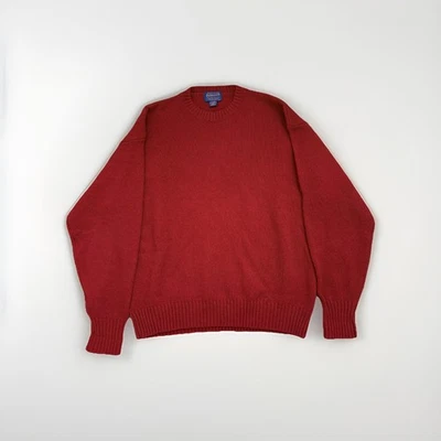 Pendleton Wool Sweater Red Mens XL Heritage Classic Preppy Fisherman Cozy Winter - Image 1 of 4