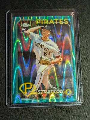 2024 Topps Chrome Update #USC137 Hunter Stratton Aqua RayWave Refractors - Image 1 of 2